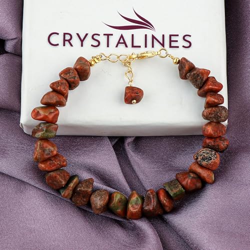 Genuine Raw Gemstone Bracelet, Handmade Bohemian Jewelry, Rough Stone Gold Plated Bracelet, Chakra & Healing Crystals, Christmas Gift for Her (Size.7+1inch)