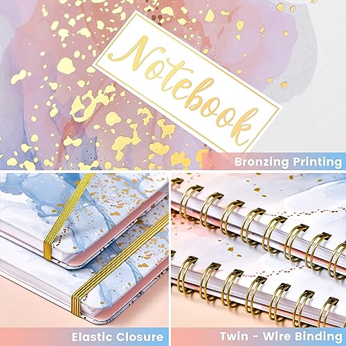 Ruled Notebook/Journal - Daily Planner with Premium Thick Paper, 6.2" X 8.4", Spiral Notebook/Journal, Banded with Waterproof Hardcover, Exquisite Inner Pocket for School, Office & Home - color: white-2