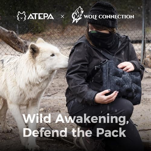 ATEPA Cloud Airbag Inflatable Sling Bag, Ultralight 15L Crossbody Travel Bag with Convertible Pillow & Lumbar Support, Packable Shoulder Bag for Travel, Hiking & Outdoor Adventure - color: Black