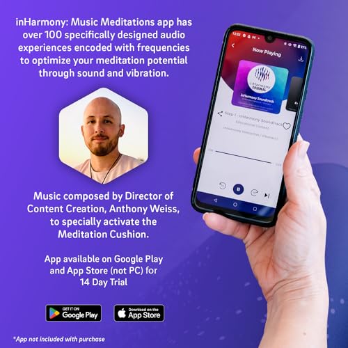 inHarmony Meditation Cushion - Upgrade Your Experience w/Vibroacoustic Therapy (VAT); Sound and Vibration Increase Focus, Mental Clarity, Reduce Anxiety and Stress