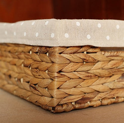 Rectangular Wicker Storage container, Organizer Box,Kingwillow, Art & Craft (Small) - color: Natural-Hyacinth