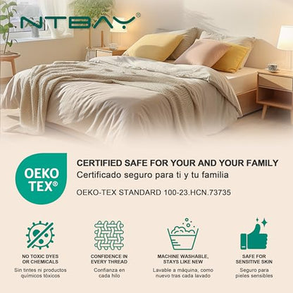 NTBAY 100% Pure Cotton Cable Knit Throw Blanket, Super Soft Warm 51x67 Knitted Throw Blanket for Couch, Sofa, Chair, Bed - Extra Cozy, Machine Washable, Comfortable Home Decor, Dark Green