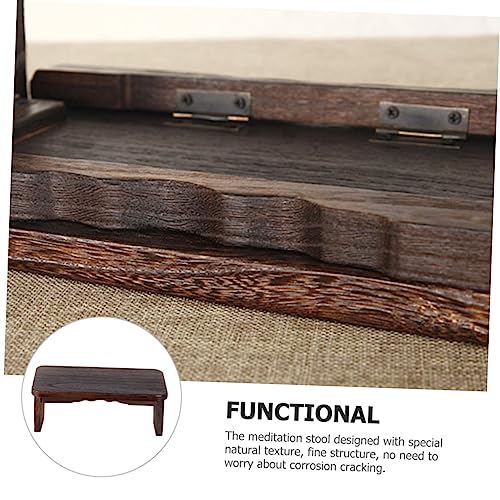 Hemoton Stool Seat Cushion Zen Meditation Bench Kneel Sit Stool for Home Yoga and Meditation