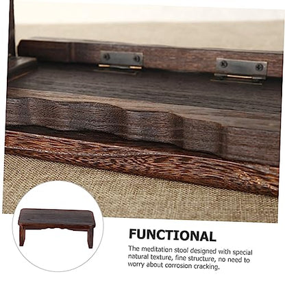 Hemoton Stool Seat Cushion Zen Meditation Bench Kneel Sit Stool for Home Yoga and Meditation