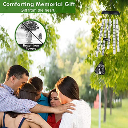 Bereavement Sympathy Memorial Gifts for Loss of Mom Mother, Sympathy Memorial Wind Chimes for Loss of Mother Sympathy Gifts, in Memory of Loved One Gifts - size: 32 inch