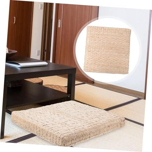 Alipis 1pc Boho Straw Mat for Yoga Meditation Decor Comfortable Seating Ground Pad