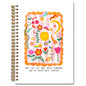 JINYO Boho Sunshine Notebook, Abstract Floral Journal, Boho Office Supplies, Cute Journals for Women, You Fill My Days With Sunshine Colorful Spiral Notebooks 5.5x8.3 Inch - color: white Sunshine Notebook