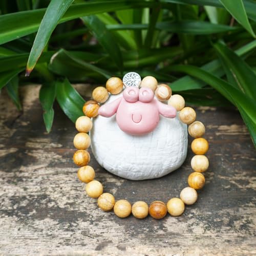 Single-pack of pure gemstone bracelets… - color: 8MM-Palo Santo-Silver