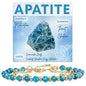 Farfume Crystal Bracelet Beaded Bracelets 4mm Natural Stone Beads Gemstone Handmade Jewelry Gift for Women - color: Apatite-Creativity