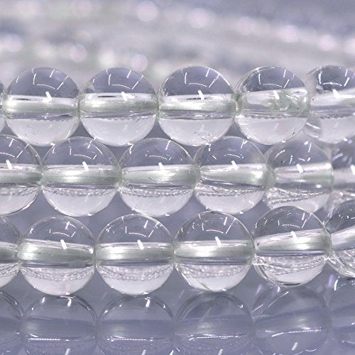 Justinstones Gem Semi Precious Gemstone 6mm Round Beads Stretch Bracelet 6.5 Inch - color: Clear Quartz
