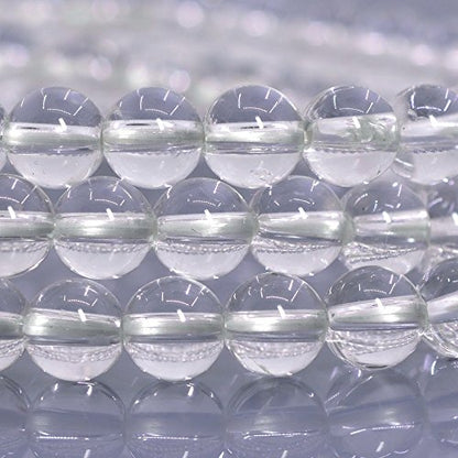 Justinstones Gem Semi Precious Gemstone 6mm Round Beads Stretch Bracelet 6.5 Inch - color: Clear Quartz