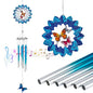 TUOKING Wind Chimes for Outside 3D Butterfly Wind Spinner Windchimes Outdoor Yard Hanging Decor for Garden Patio, Unique Gift for Mom,Women,Chimes Lovers
