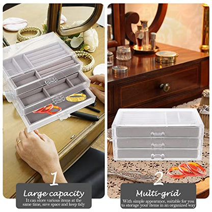 Zerodeko Decorative Desktop Storage Box Jewelry Organizer Drawer Design for Easy Access for Bedroom Dressing Table Maximize Space and Keep Your Belongings Tidy