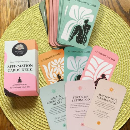 MINDFUL SOULS Card Deck (Positive Affirmations Cards Deck)
