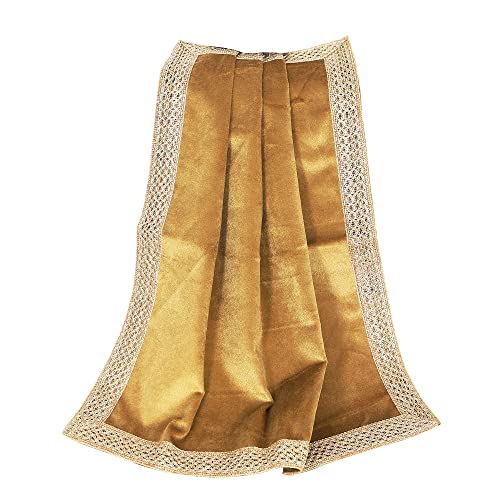 Indian Consigners Small Solid Color Velvet Cloth for Multipurpose Use (Gold) - color: Gold