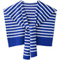 WaJuemy Sweater Shawl Wraps for Women Sweater Knitted Knotted Shawls Travel Casual Scarf Cape Shoulder Tops Fashion Wrap - color: Blue/White