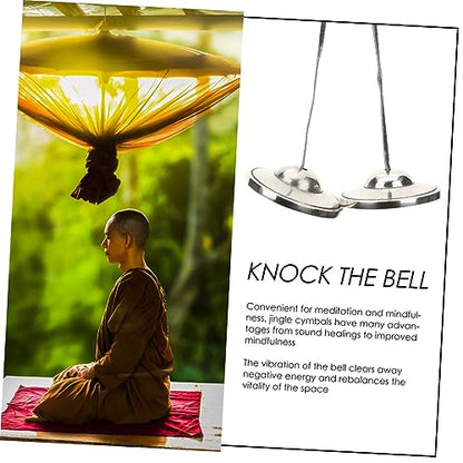 Tibetan Tingsha Cymbals Handcrafted Meditation Bell for Yoga and Mindfulness Compact Design for Easy Carrying Unique Long Ringing Tone for Meditation and Relaxation