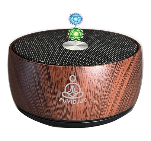 Sound Frequency Machine,Meditation Generator Instrument,Tone Device Tools - Solfeggio Frequencies Bath for Yoga, Mindfulness, Vibration System of Chakra Balancing, 5 Tones, 3 Timers - color: Zen Wood