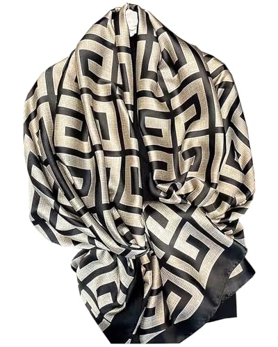 Dress Scarves Shawl Wraps Long Silky Scarf for Women Dressy Fashion Lightweight for Decorative Formal Evening Gowns - color: 1032-silver Pattern