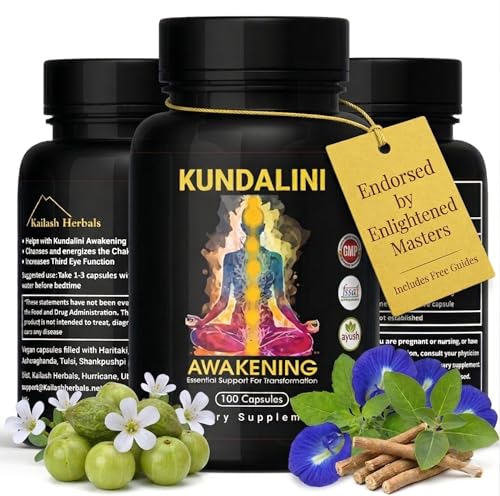 KUNDALINI AWAKENING Herbal Supplement – Ayurvedic Herbal Blend with Ashwagandha, Bacopa, Tulsi, and Haritaki – Supports Spiritual Growth, Chakra activation, Meditation, & Higher Consciousness.