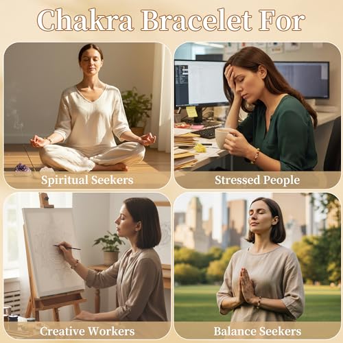 SmileBelle Protection Bracelets for Women, Pregnancy Gifts for Expecting Mom Sunflower Gifts for Women Black Tourmaline Bracelets as Healing Bracelet Sunflower Bracelet as Mother Day Gift - style: Chakra Protection
