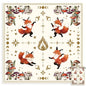 Tarot Altar Cloth Fox with Dancing Print Card Table Tablecloth Flower Thicket & Mushroom Tablecloth with Tarot Bag for Reading Rituals Crystals Spiritual Divination Witchcraft Supplies - color: Fox With Dancing
