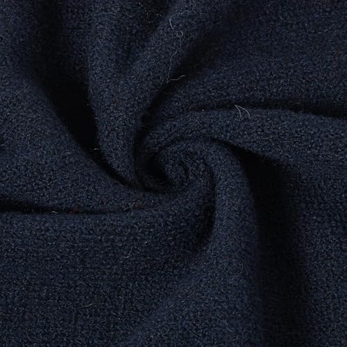 RIIQIICHY Shawl Wrap Women Pashmina Triangle Cape Knit Sweater Scarf for Fall Winter Fashion Accessory - color: Navy