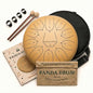 Panda Drum Plus (Sandstone) | Steel Tongue Handpan with Music Book, Mallets, Carrying Bag, Finger Picks | 11 inch, 432 Hz | Rain Drum for Inside, Outside | Calming Musical Instrument for Adults, Kids - color: 2-Sandstone