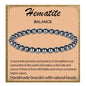 LPBeads Handmade Natural Gemstone Stretch Elastic Bracelet Healing Crystal Round Stone Beads Jewelry Gifts for Women Men - color: Hematite, size: 6mm