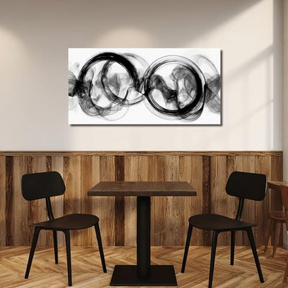 Abstract Wall Art for Living Room Black and White Wall Decor for Bedroom Modern Prints Wall Art for Office 20 x 40 Inch - size: 40"L x 20"W