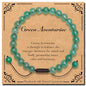 BONNY BOXX Braided Genuine Bracelet, Elegant Handcrafted Natural Gemstone Crystal Bracelet Healing Power Energy Inspirational Gifts with Card for Unisex - color: Green Aventurine, size: 6MM