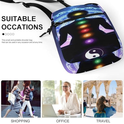 Stylish Messenger Bags Easy to Clean, Sling Backpack with Zipper, Crossbody Bag for Gym - color: Picture(345)