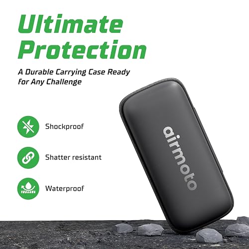 Airmoto Carrying Case - Durable Storage Box Compatible with Most Handheld Tire Inflators - Hard Case for Tire Inflator Portable Air Compressor - Mesh Pocket for Air Pump Connectors - Container Only