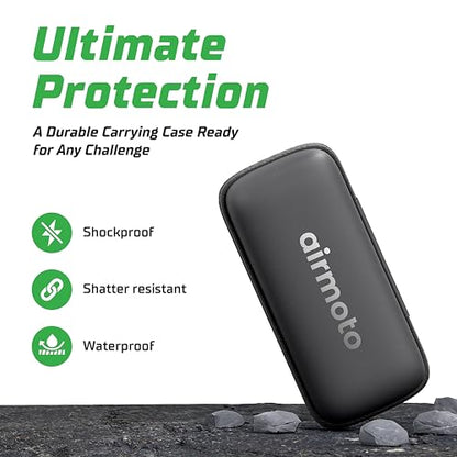 Airmoto Carrying Case - Durable Storage Box Compatible with Most Handheld Tire Inflators - Hard Case for Tire Inflator Portable Air Compressor - Mesh Pocket for Air Pump Connectors - Container Only