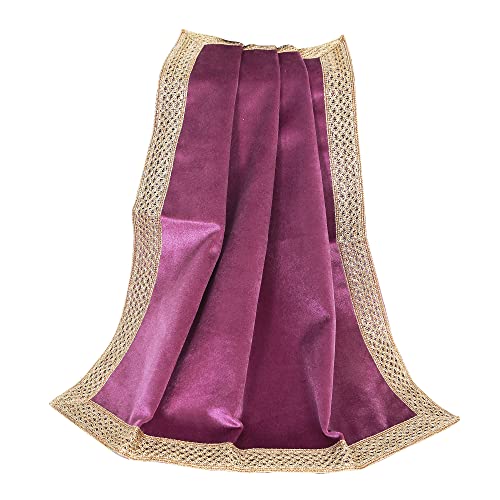 Indian Consigners Small Solid Color Velvet Cloth for Multipurpose Use (Purple) - color: Purple