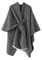 Women's Shawls Wrap Poncho Soft Capes Open Front Cardigan Large Blanket Wraps Shawl Knitted Cloak Cardigan Warm - color: New-black