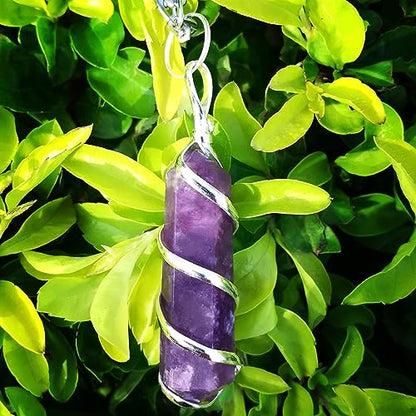 Lepidolite Healing Crystal Necklace - Stress Relief & Powerful Mood Stabilizer. Inner Peace Pendant. Jewelry Gift for Yoga, Meditation & Reiki