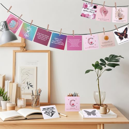Havaro Daily Positive Affirmation Cards for Women – Mindfulness Cards – 50 Empowering Motivational Quotes for Confidence, Self-Love & Stress Relief | Premium Gift Box for Meditation & Journaling