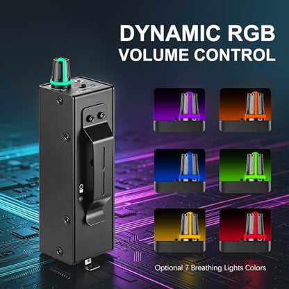 P2-Pro Portable in Ear Monitor Amplifier, Headphone Amp with XLR/TRS Inputs 3.5mm Output, Headphone Amplifier with Durable Belt Clip, Stereo/Mono Switch for Drummers, Guitar, Keyboardists - color: PRO