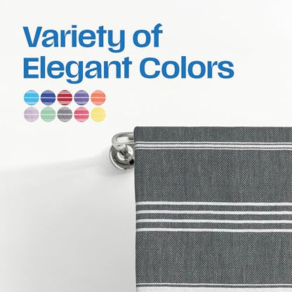 Lina Turkish Beach Towel Peshtemal (38" x 71"), Sand-Free, Large & Quick-Dry, Lightweight Pool Towels for Travel, Soft 100% Turkish Cotton & Pre-Washed, Ideal for Spa or Bath, Fume - color: Fume