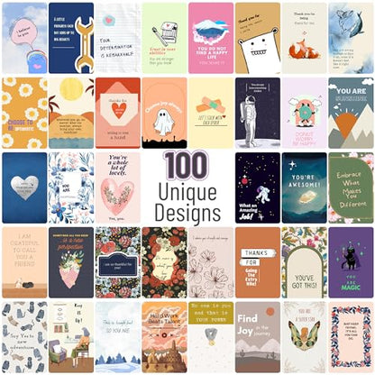Mr. Pen- Encouragement Cards, 100 pcs, Inspirational Cards, Motivational Cards, Inspirational Note Cards, Motivational Quote Cards, Kindness Cards, Inspirational Quote Cards Bulk - color: Retro Rainbow