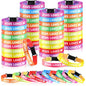 Ecally 100 Pcs Jesus Loves Me Bracelets Bulk Jesus Loves Me Woven Wristbands Christian Gifts Adjustable Wristbands Religious Gifts for VBS Sunday School Church Gift