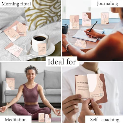 Affirmation Cards for Women, 60 Positive Daily Affirmations Cards for Self Love, Confidence & Mindfulness, Inspirational Motivational Cards, Graduation for Women