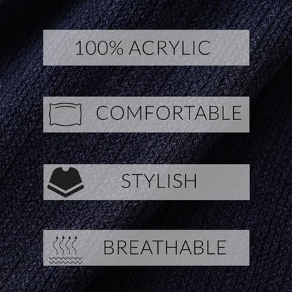 Ferand Shawl Wraps for Women, Cozy Lightweight Poncho Cape with Pockets, Warm for Fall Winter Travel - color: Navy Blue