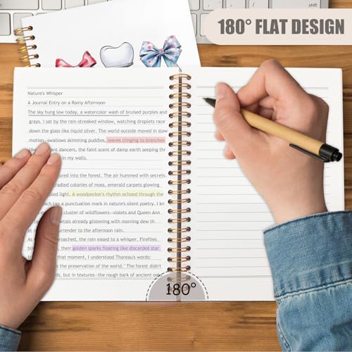 WUCHJ Dentist Gifts Notebook, Dental Hygienist Assistant Gifts Journal, Coquette Bow Dental Spiral Notebook Journal for Note Taking, Dentist Office Supplies, 5.5x8.3 Inch - color: Pink Bow Dentist