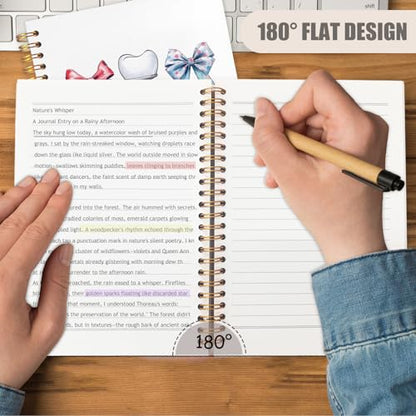 WUCHJ Dentist Gifts Notebook, Dental Hygienist Assistant Gifts Journal, Coquette Bow Dental Spiral Notebook Journal for Note Taking, Dentist Office Supplies, 5.5x8.3 Inch - color: Pink Bow Dentist