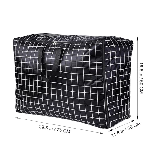 2pcs Oxford Cloth Duvet Storage Bag Large Capacity Moving Bag Zippered for Clothes Blankets Moisture Protection Dustproof Stylish Home Decor