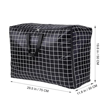 2pcs Oxford Cloth Duvet Storage Bag Large Capacity Moving Bag Zippered for Clothes Blankets Moisture Protection Dustproof Stylish Home Decor