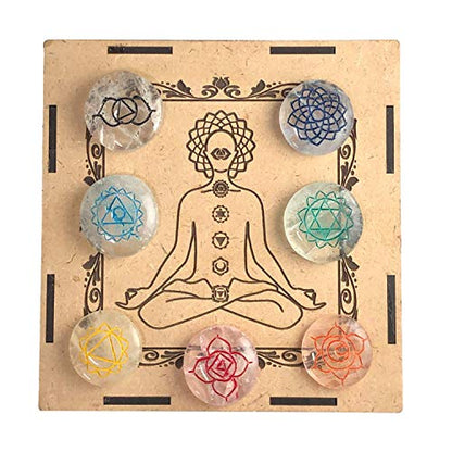 Crystal Quartz Chakra Healing Crystals Set – Tachyon Energy Stones for Meditation, Energy Alignment, Balancing Chakras – Root to Crown Chakra Kit – Spiritual Wellness & Reiki Tools