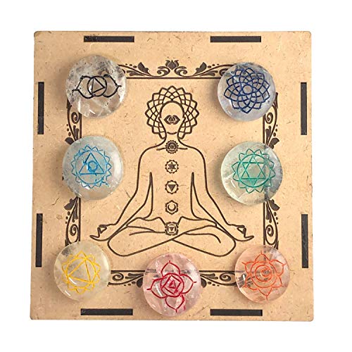 Crystal Quartz Chakra Healing Crystals Set – Tachyon Energy Stones for Meditation, Energy Alignment, Balancing Chakras – Root to Crown Chakra Kit – Spiritual Wellness & Reiki Tools